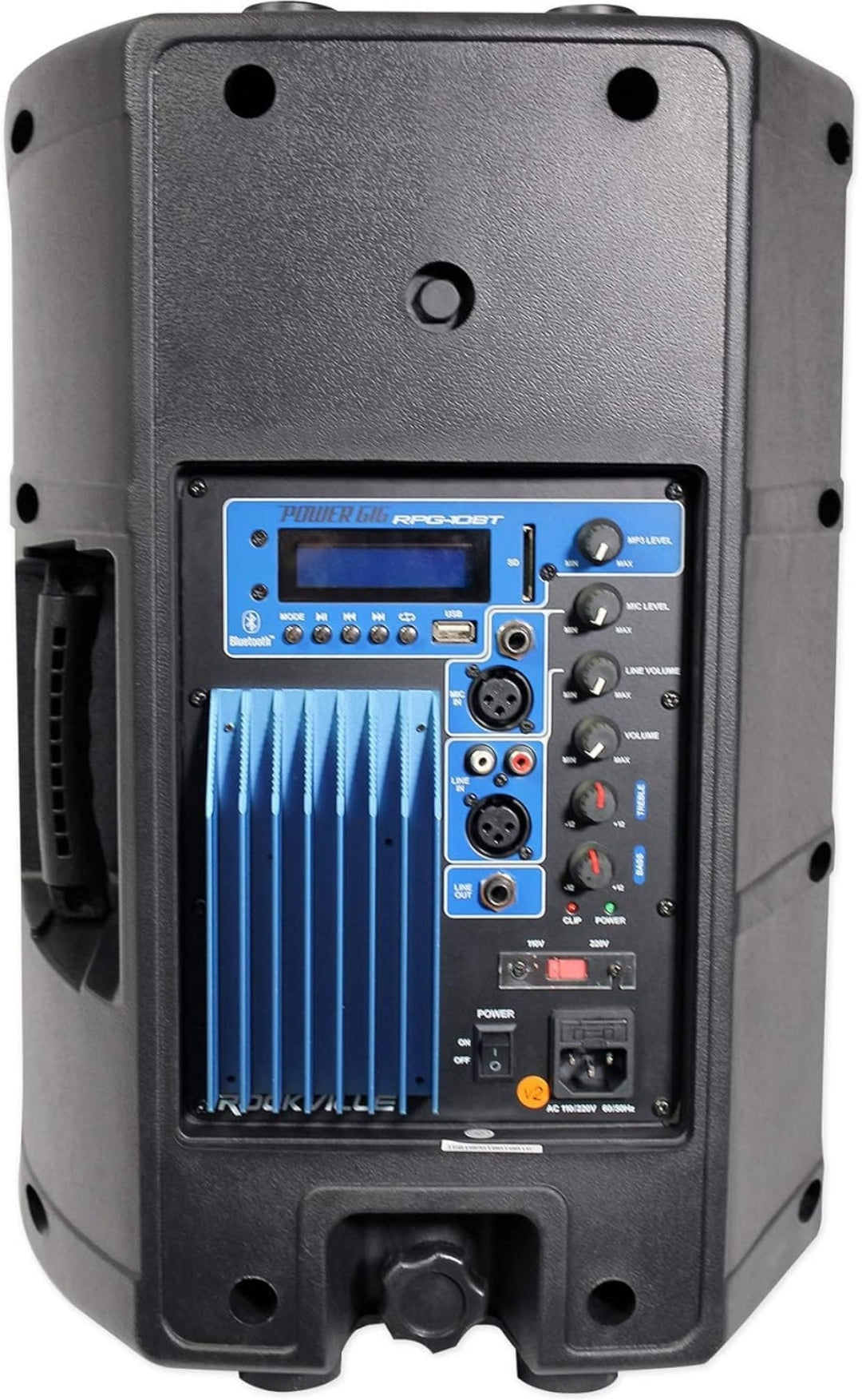 Rockville RPG10BT 10 INCHES Powered  DJ PA Speaker BlueTooth -  600W USB, SD, Remote - NEW