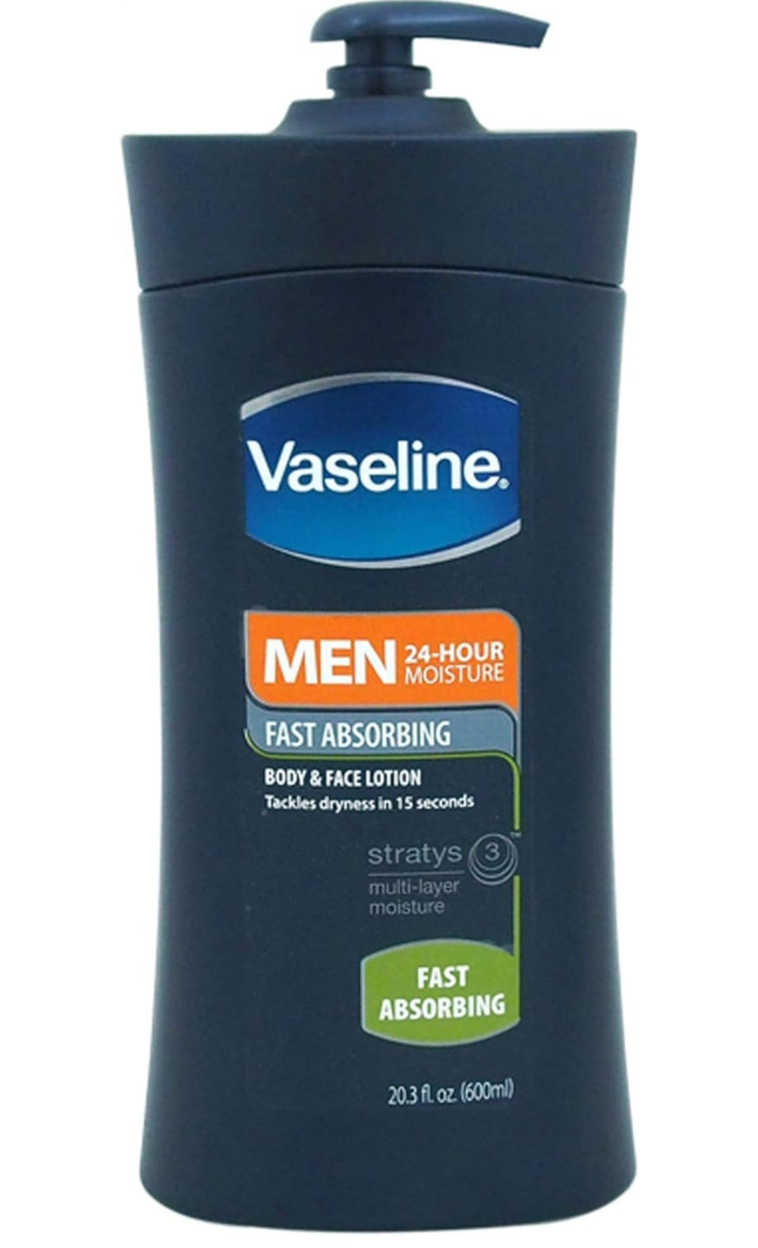 Vaseline Men Healing Moisture Body Lotion, Fast Absorbing, 20.3 oz
