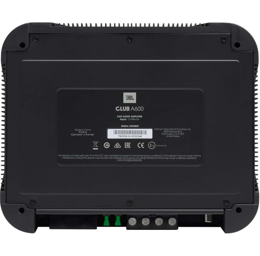 JBL Club A600 - Mono amplifier (600w X 1) amplifier with Remote Level Control