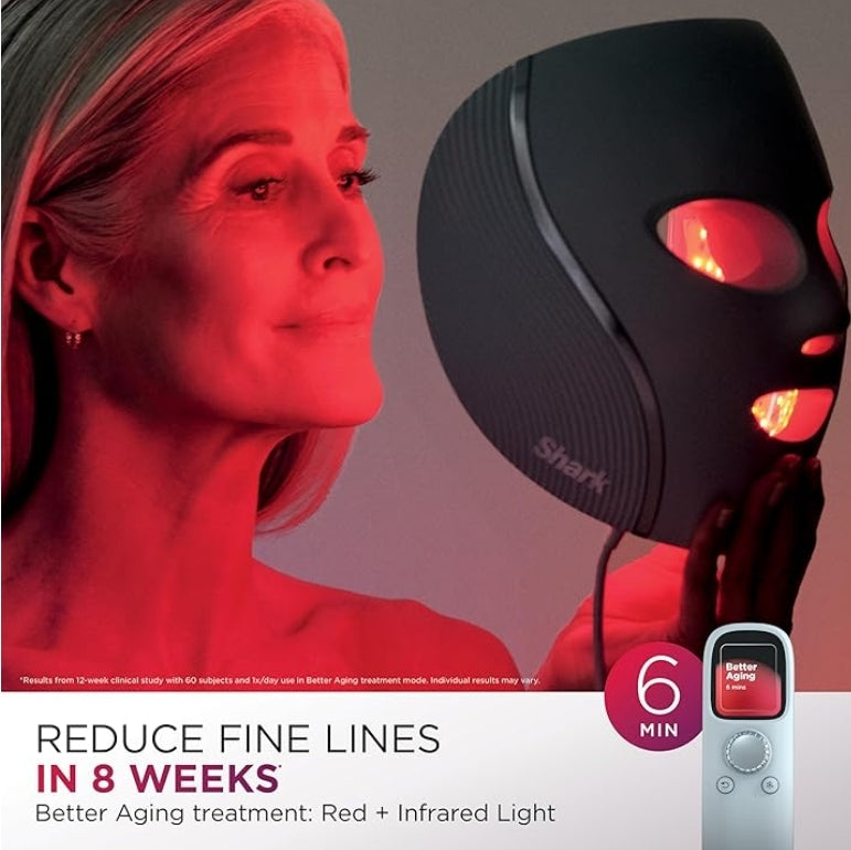 Shark CryoGlow LED Therapy Mask & Under-Eye Cooling Remote - Lilac Chill Edition