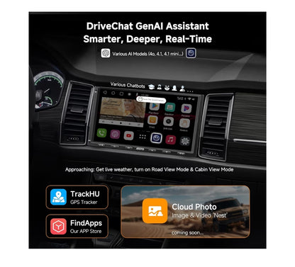 Ultra Nuwe 7" QLED Dubbel Din Kar Stereo, 8-Kern 6G+128G, Draadlose CarPlay & Android Auto, 4G LTE/WiFi, 4 * 49W Versterker, 2 Bluetooth