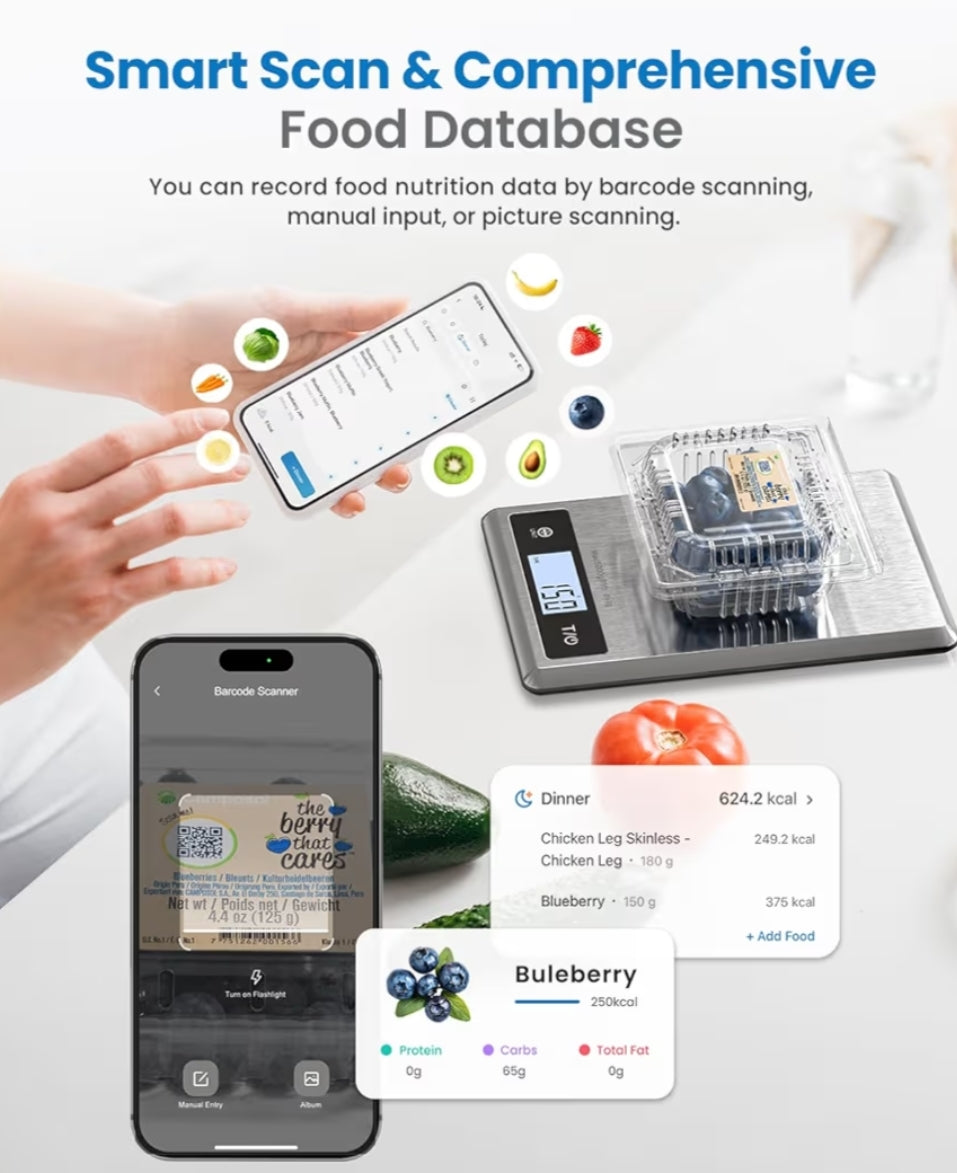 New Smart Food Scale and Body Fat Scale with TFT LCD