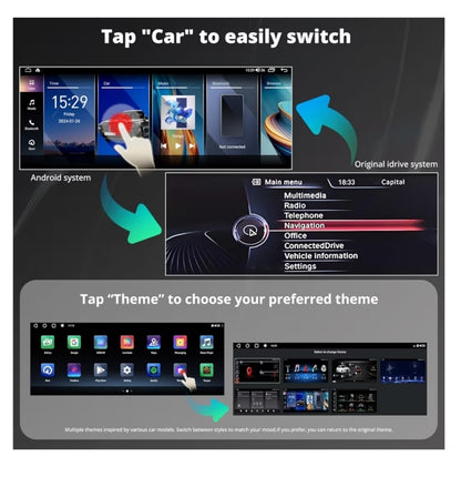 12.3" Android-motorstereo versoenbaar met BMW X1-reeks F48 2016-2017 NBT-stelsel, draadlose CarPlay en Android Auto, 4 * 49W-versterker, DSP · 32B EQ