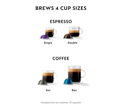 Nespresso Breville Vertuo Plus Deluxe Koffie- en Espressomasjien deur Breville, Swart