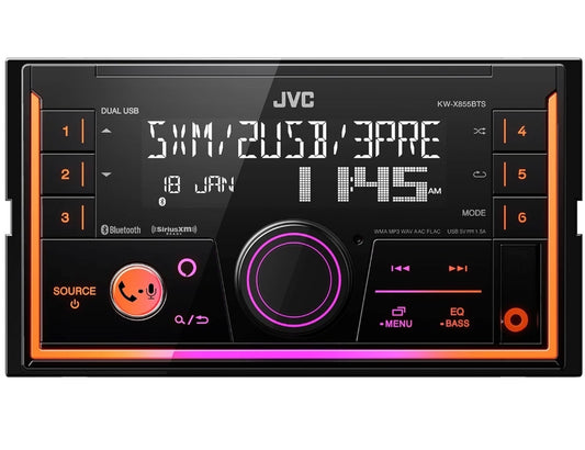 JVC KW-X855BTS Bluetooth-motorstereo digitale media-ontvanger met USB-poort, AM/FM-radio, MP3-speler, Alexa, Android, iPhone, dubbel-DIN, 13-band EQ …