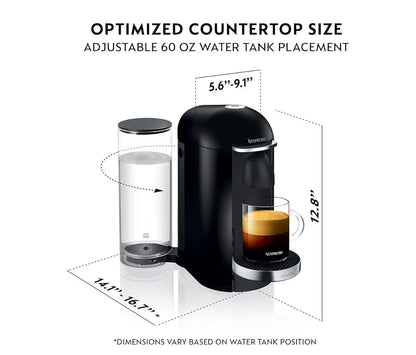 Nespresso Breville Vertuo Plus Deluxe Koffie- en Espressomasjien deur Breville, Swart