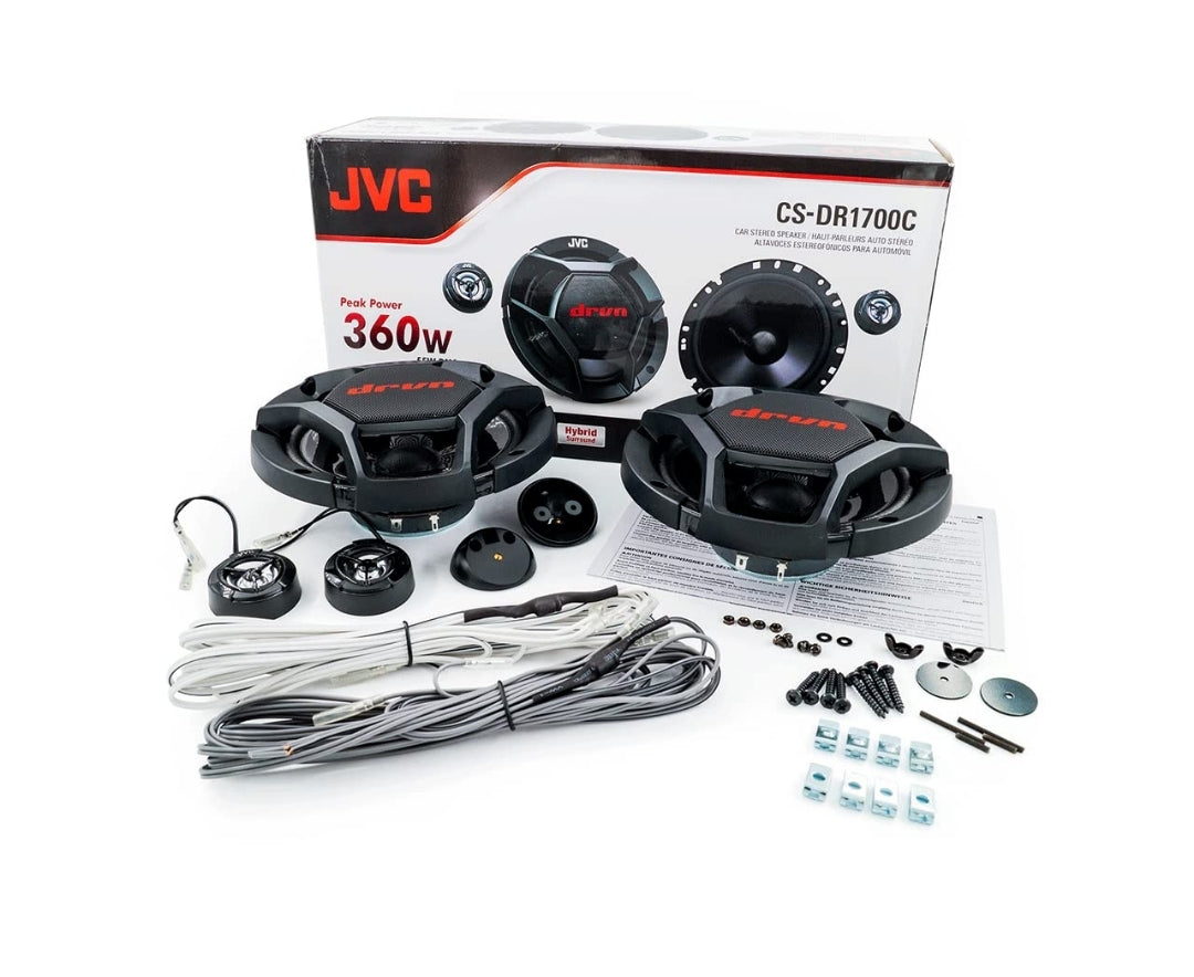 JVC CS-DR1700C 17cm 360W Komponentstel, Swart