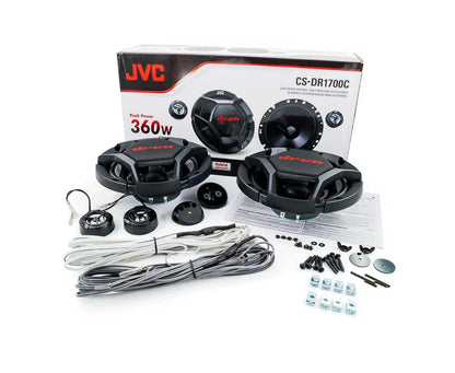 JVC CS-DR1700C 17cm 360W Komponentstel, Swart