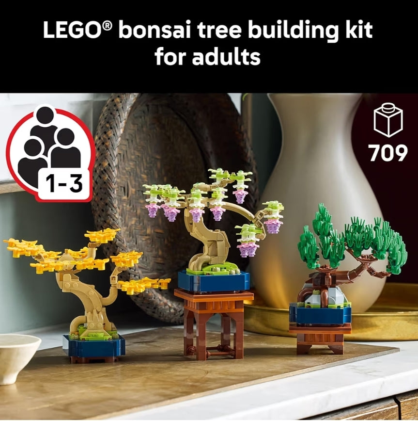 LEGO Botanicals Mini Bonsai Bome Boustel - Kunsmatige Bonsai Boom Boublokke - 10373