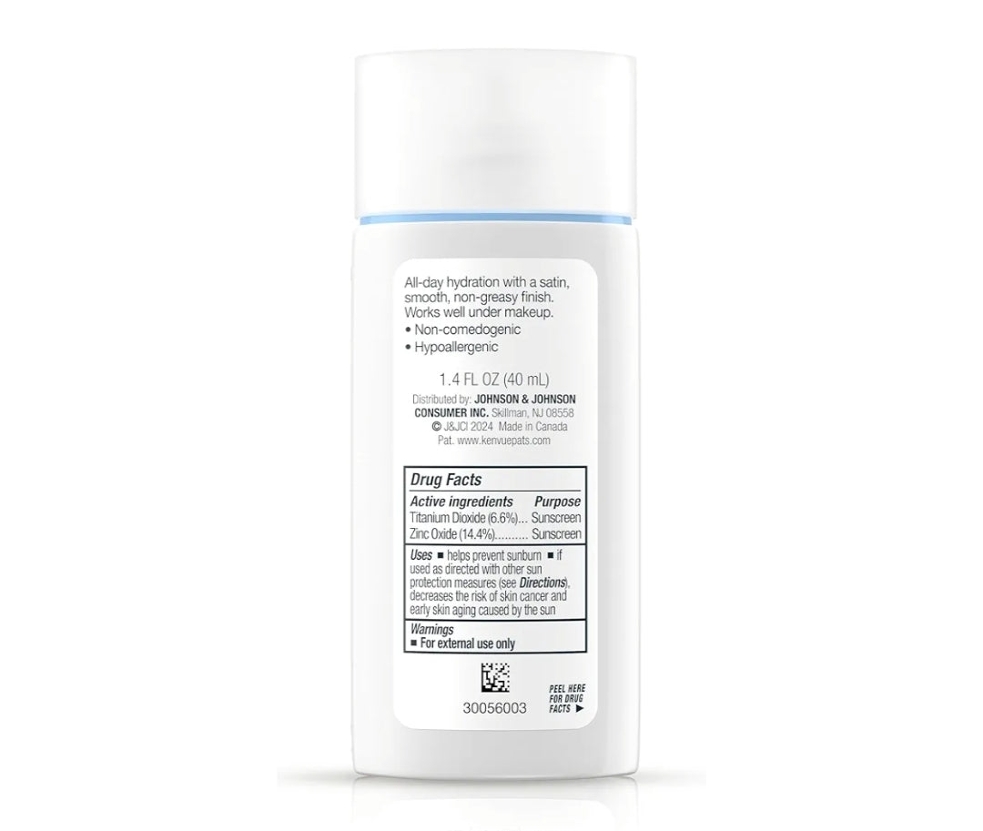 Neutrogena Ultra Sheer Mineral Face Liquid Sonbrandroom SPF 70 UVA UVB vir Sensitiewe Vel Vegan, Hipoallergenies - 1.4 fl oz