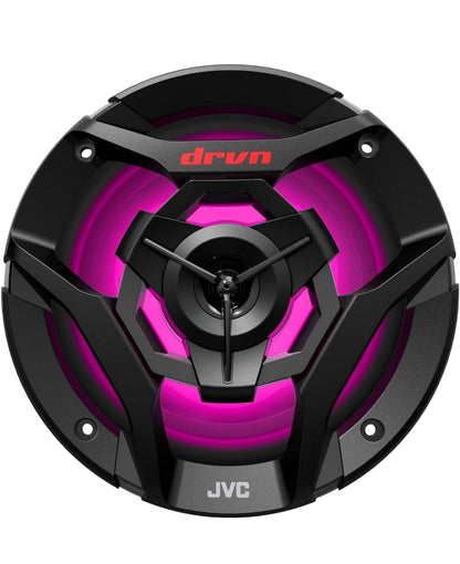 JVC CS-DR621MWL 6.5 Duim Motor & Marine, Motorsports, Motorklank Stereo 2-rigting Luidsprekers met Koel Ingeboude RGB LED-ligte, Weervast IPX5, 260 Watt, UV-beskermde Roosters Ingesluit - Wit