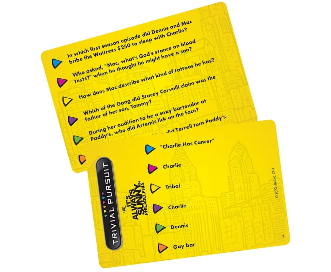 Trivial Pursuit It's Always Sunny in Philadelphia (Quickplay Edition) Trivia Game Questions - 600 Questions