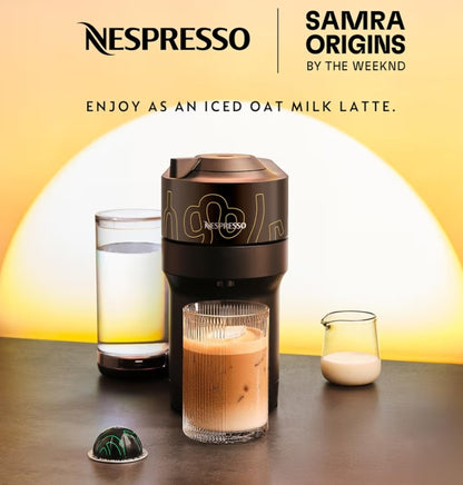 Nespresso Vertuo Pop+ Koffie- en Espressomasjien deur De'Longhi, Samra Origins deur The Weeknd - Vertuo Buna Geel