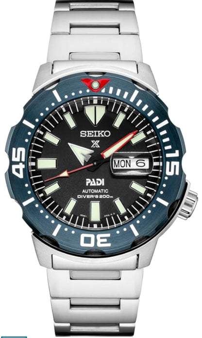 SEIKO Outomatiese Duikhorlosie vir Mans - Prospex PADI Spesiale Uitgawe - LumiBrite Wysers, Verstreke Tydsberekening-ring - Waterbestand 200M