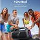 Soundcore Boom 2 Plus By Anker, Outdoor Speaker, 140W, 2+2 Channel, BassUp 2.0, 20H Playtime, Fast Charge, IPX7 Waterproof, RGB Lights, Power Bank, Bluetooth 5.3, Portable for Outdoors, Camping, Beach