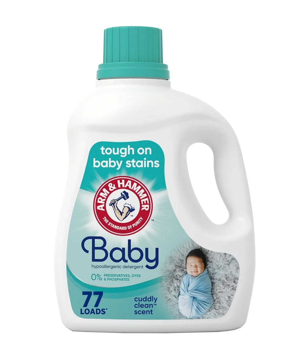 ARM & HAMMER Baby, 77 Loads Hypoallergenic Liquid Laundry Detergent (100.5 fl oz)