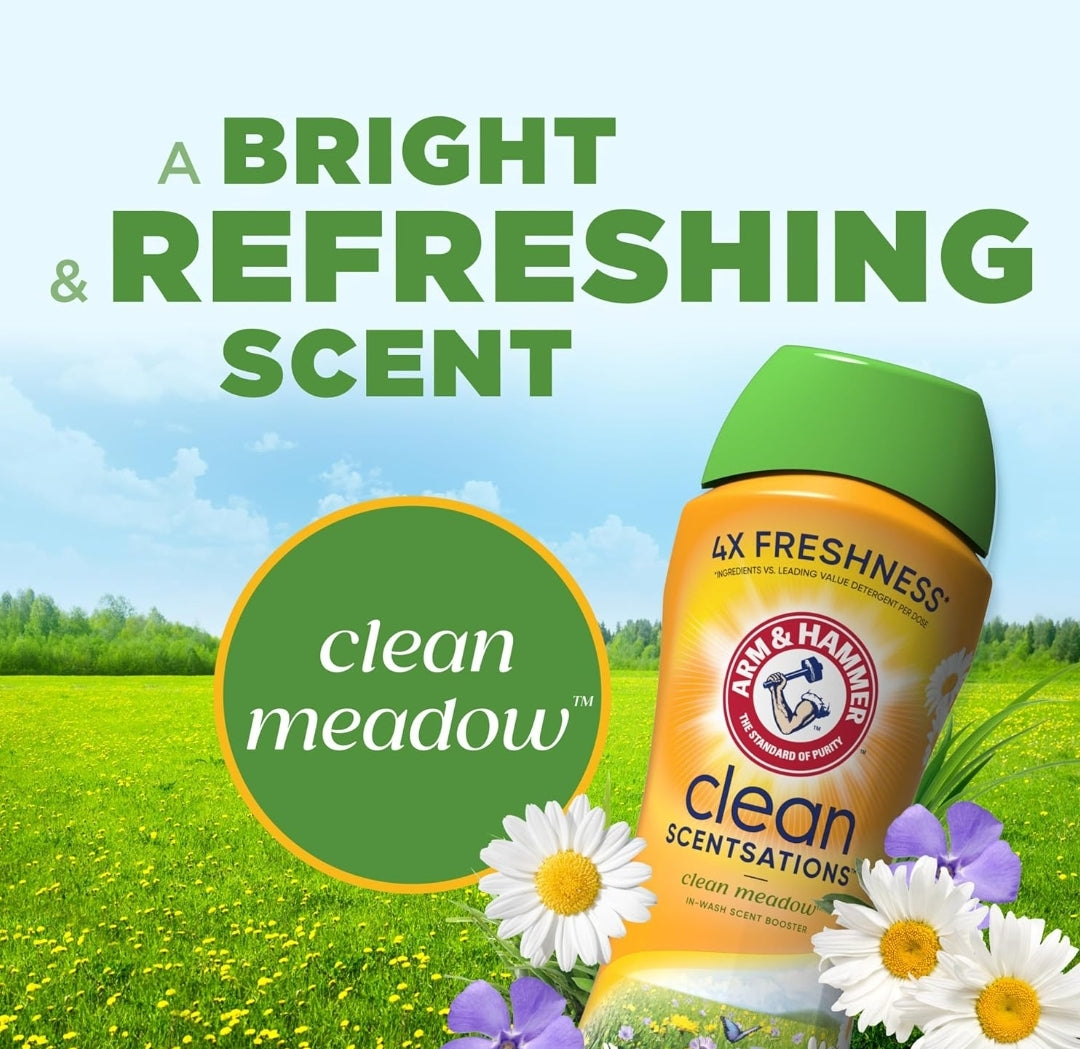 ARM & HAMMER Clean Scentsations In-Wash Laundry Scent Booster - Clean Meadow scent (24 Oz)
