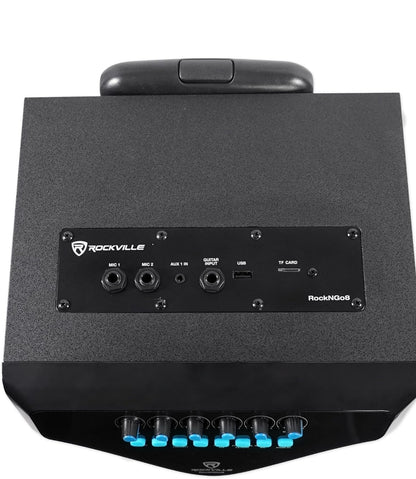Rockville ROCKnGo 8" Herlaaibare PA Luidspreker met Bluetooth+Headset+Koordlose Mik