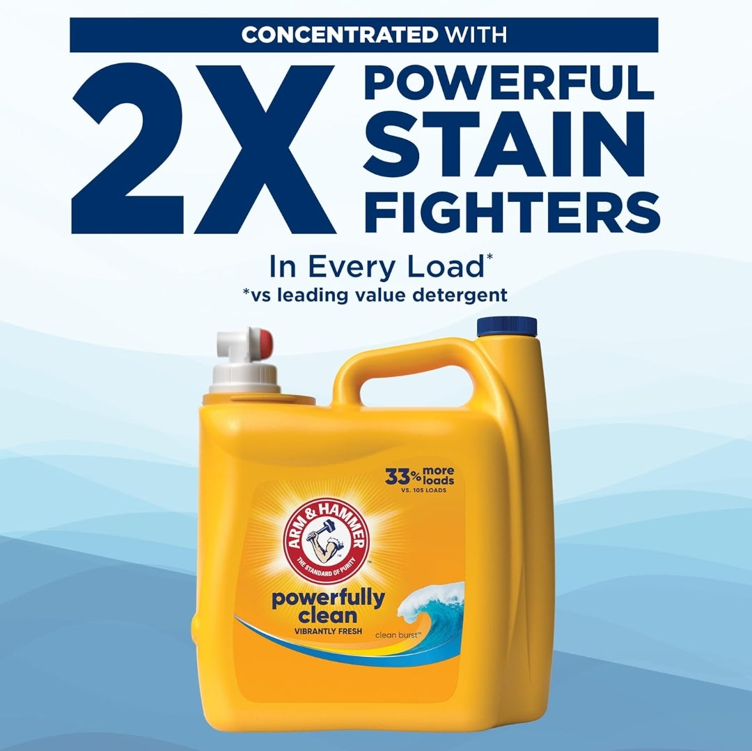ARM & HAMMER Liquid Laundry Detergent - Clean Burst Fresh  (170 fl oz)