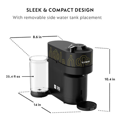 Nespresso Vertuo Pop+ Koffie- en Espressomasjien deur De'Longhi, Samra Origins deur The Weeknd - Vertuo Buna Geel