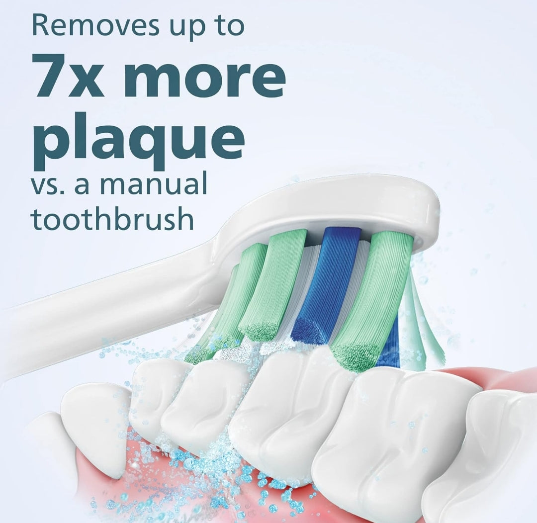 Philips Sonicare 4100 Herlaaibare Elektriese Tandeborsel, met Druksensor, 2 Intensiteitstellings – Diep Pienk (Model HX3681/26)