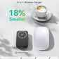 INIU 3 in 1 Wireless Charging Station, Qi2 Certified 15W Travel Charger for Apple Multiple Devices, Foldable Charger Stand for iPhone 16 15 14 13 12 Series Apple Watch AirPods (with Adapter)