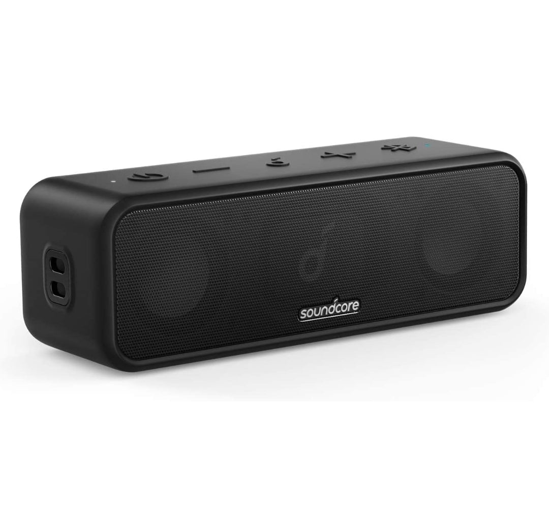 Soundcore Anker 3 Portable Bluetooth Speaker - Wireless, IPX7 Waterproof, 24H Playtime, Pure Titanium Diaphragm Drivers, PartyCast, BassUp, Custom EQ App - for Home, Shower, Outdoor, and Beach