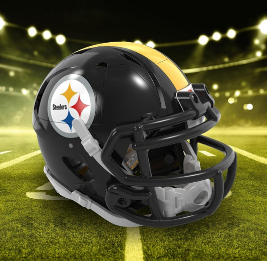 Transformers NFL Pittsburgh Steelers Steelsmash 5.5-duim-aksiefiguur verander van robot na helm, voetbal-speelgoed vir ouderdomme 8+