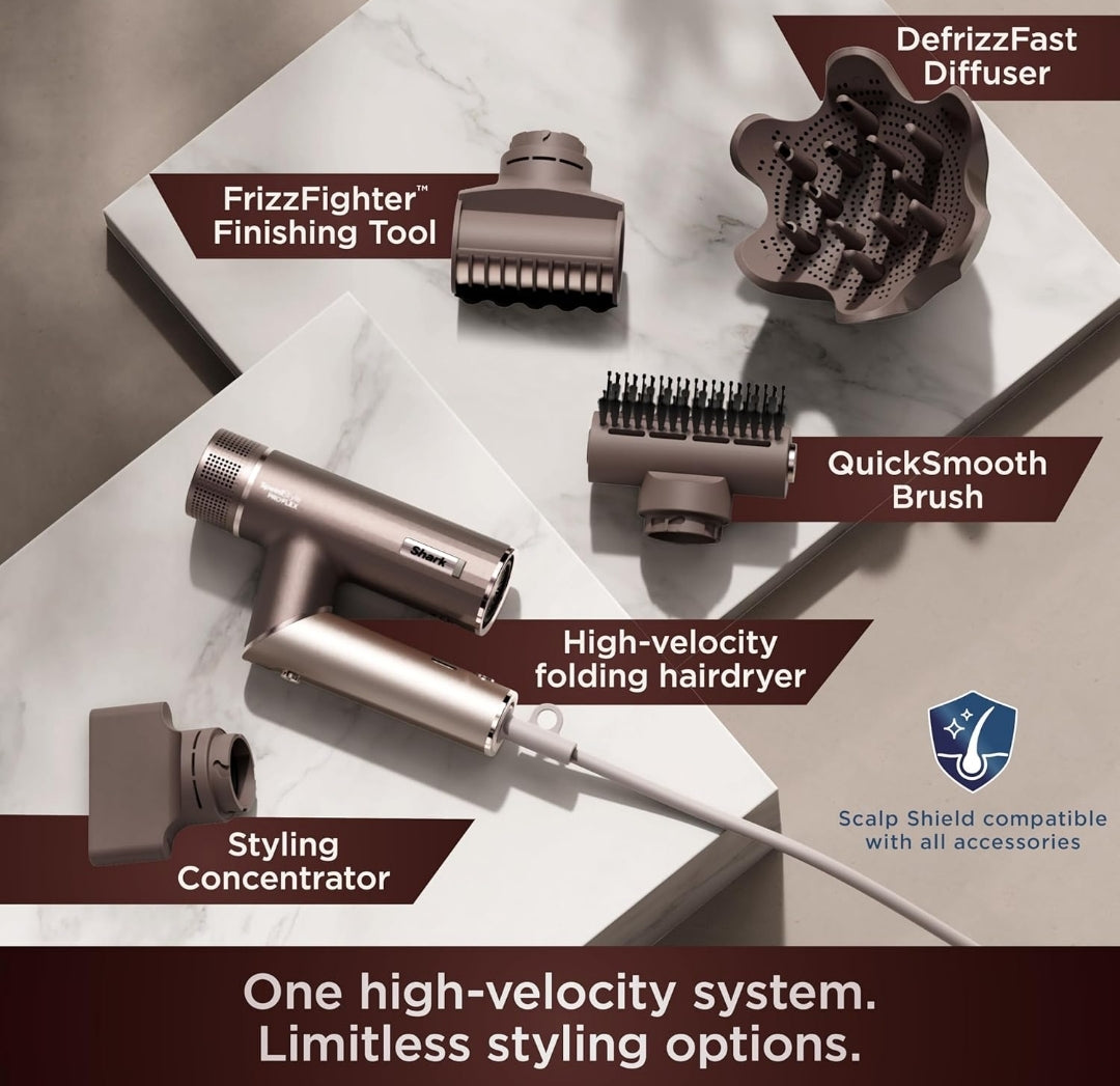Shark SpeedStyle Pro Flex Professional Performance High-Velocity Hair Dryer System  - MS