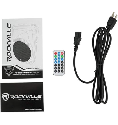 Rockville RPG15BT V2 15 duim Aangedrewe 1000W DJ PA Luidspreker BlueTooth/Draadloos/Afstandbeheer