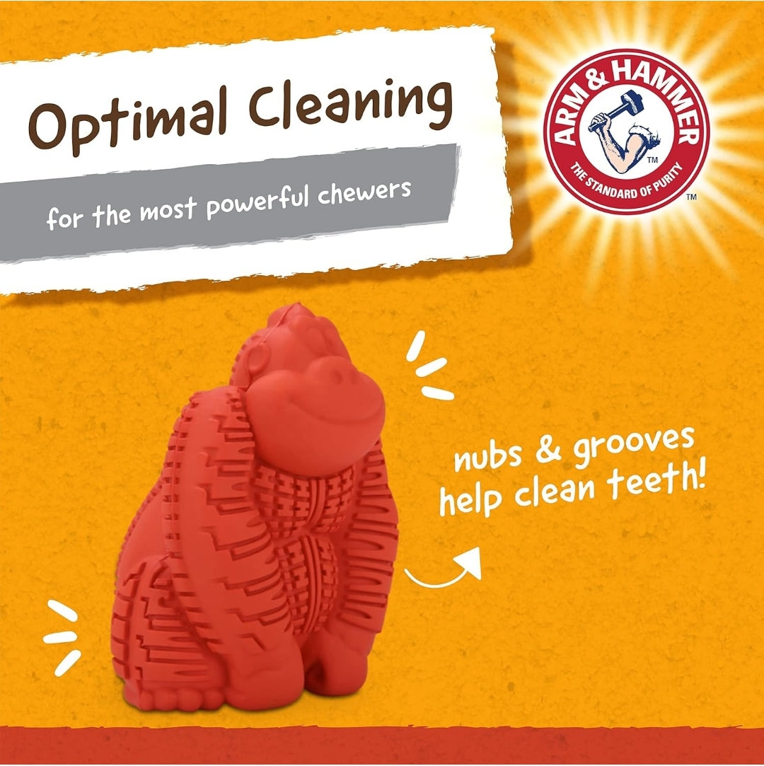 Arm & Hammer for Pets Super Treadz Mini Gorilla Dental Chew Toy for Dogs Reduce Plaque & Tartar Small (1 Count)