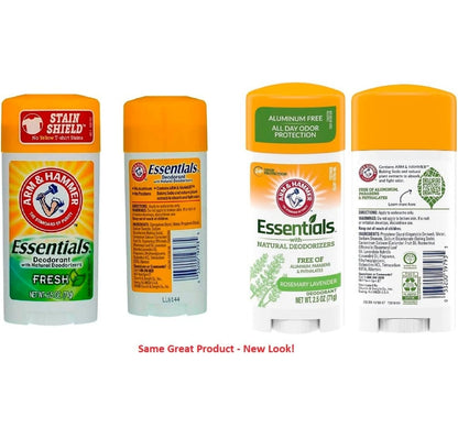 ARM & HAMMER Essentials Deodorant Fresh Rosemary Lavender - 2.50 oz (Pack of 3)