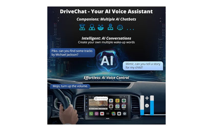 7" QLED-raakskerm Dubbel-DIN-motorstereo, draadlose CarPlay en Android Auto, ingeboude 4G LTE, dubbele Bluetooth, lewendige tru-aansig, Chat-AI
