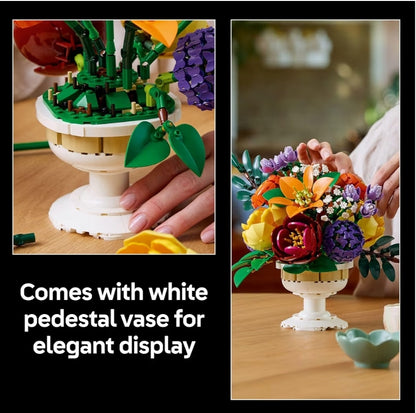 LEGO Botanicals Blommerangskikking Kunsmatige Blomme Bou-stel - Dekor vir Tafeluitstalling