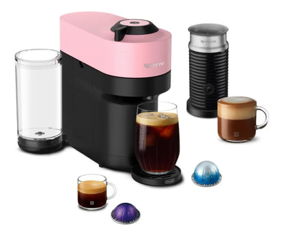 Nespresso Vertuo Pop+ Koffie- en Espressomasjien deur De'Longhi met Melkskuimer - Lekkergoedpienk