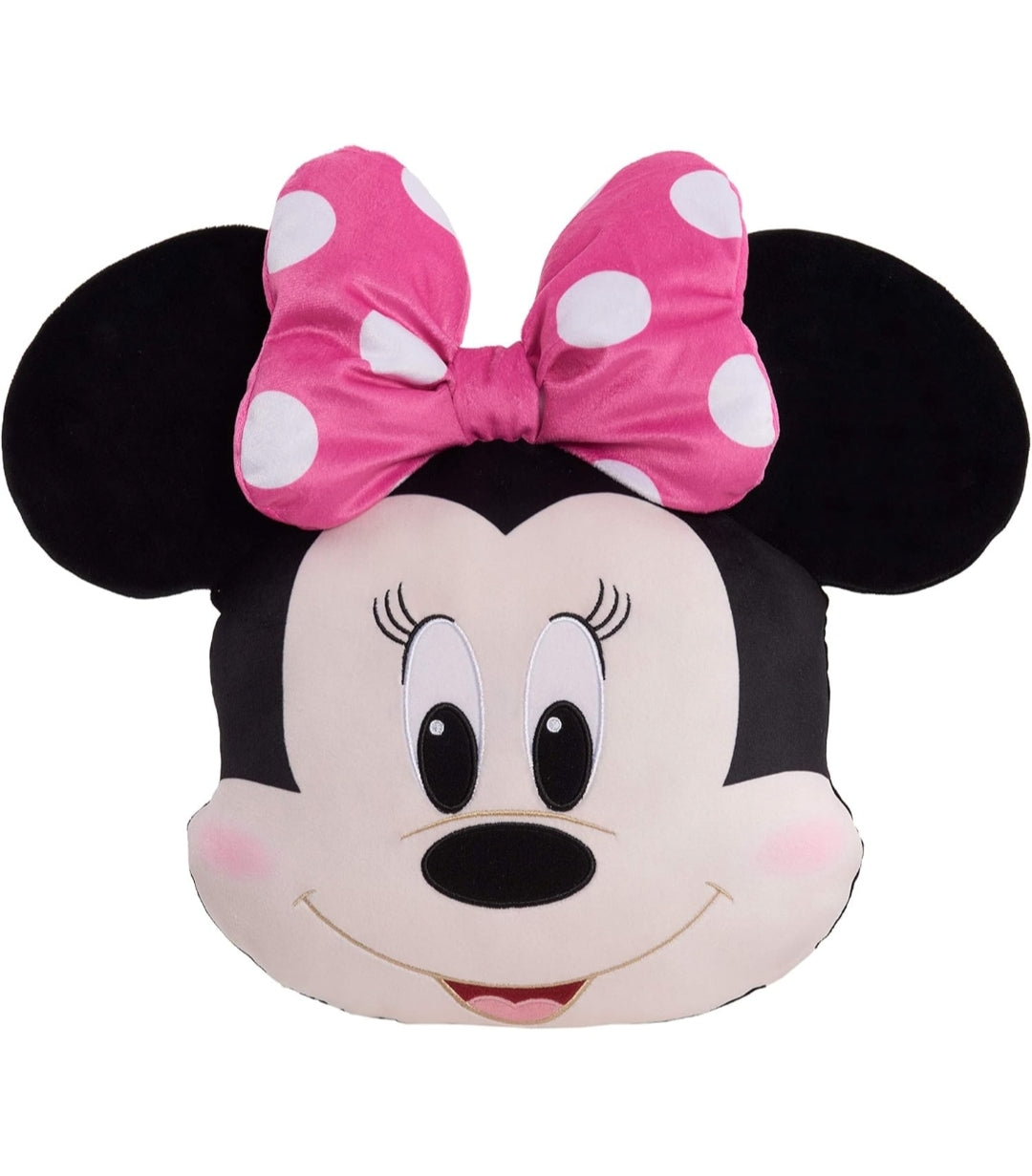 Disney Classics Character Heads, Minnie Mouse, 13.5-inch Large Plushie, Stuffed Animals, Kids Toys for Ages 2 Up by Just Play