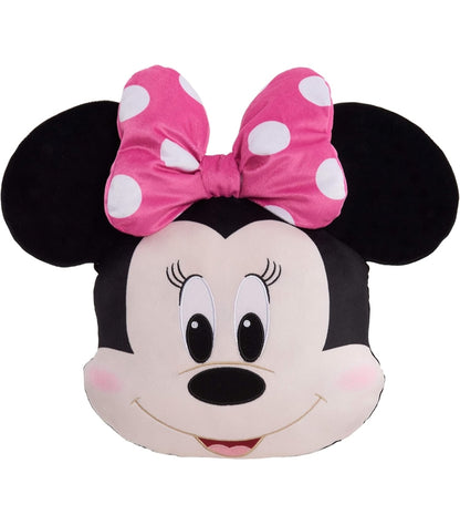 Disney Classics Character Heads, Minnie Mouse, 13.5-inch Large Plushie, Stuffed Animals, Kids Toys for Ages 2 Up by Just Play