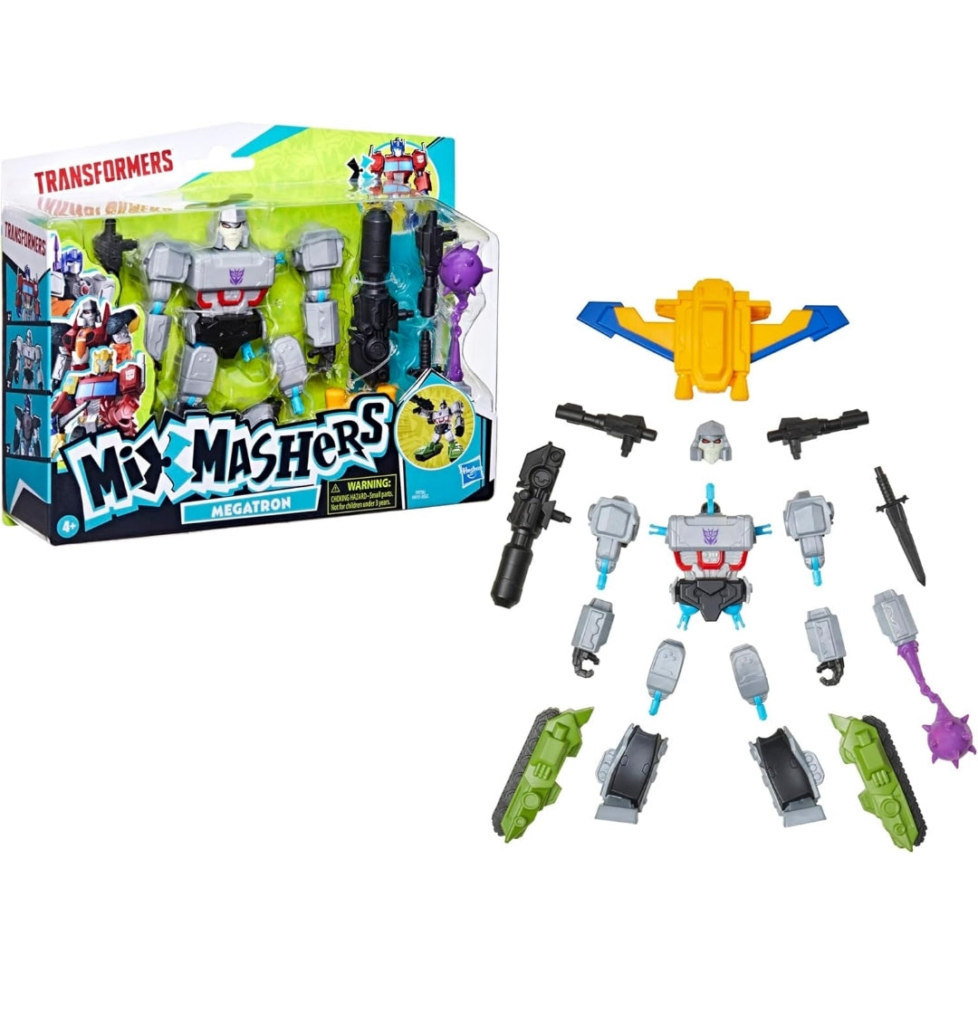 Transformers MixMashers Megatron Custom Mix-and-Match Deluxe Action Figure & Accessories, 5-Inch-Scale Robot Toys for Kids, Ages 4+