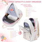 Backpack for Girls Laptop Backpacks 15.6 Inch College Cute Bookbag Anti Theft Primary Elementary School Bag Casual Daypack for Students Teens Girl Women (Beige)