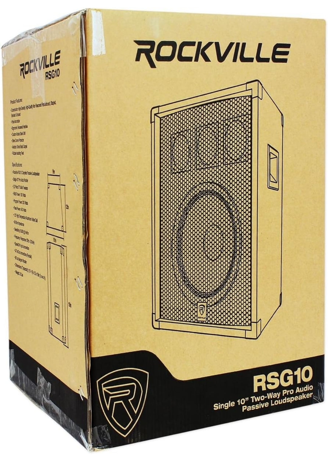 BUNDLE 2 Rockville RSG10 10" PA Speakers+Technical Pro 1200w
