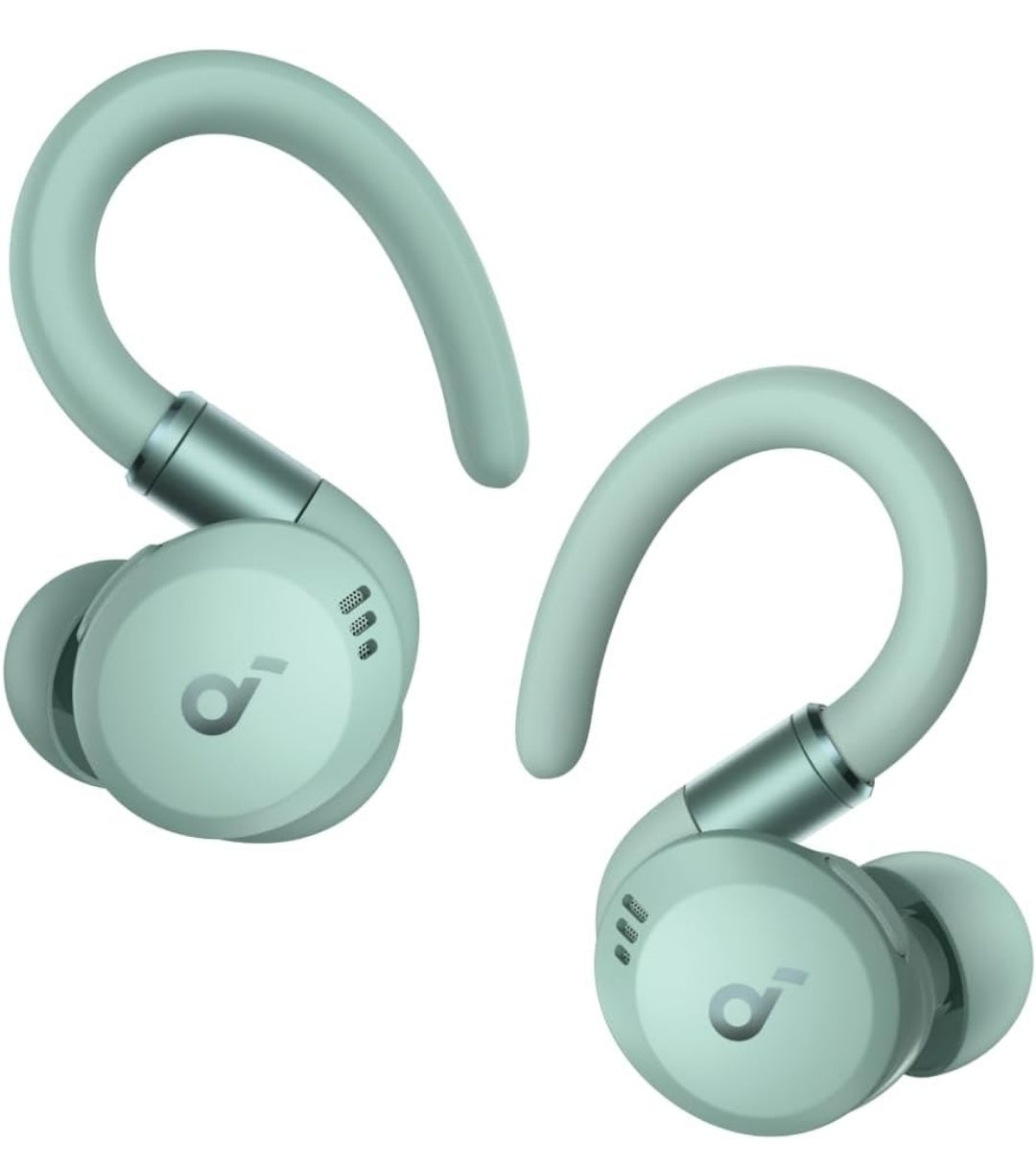 Soundcore Sport X20 by Anker, True-Wireless Workout Earbuds, Rotatable and Extendable Ear Hooks, Noise Cancelling, Deep Bass, IP68 Waterproof, Sweatproof, Dustproof, 48H Play, Sport Earbuds for Gym
