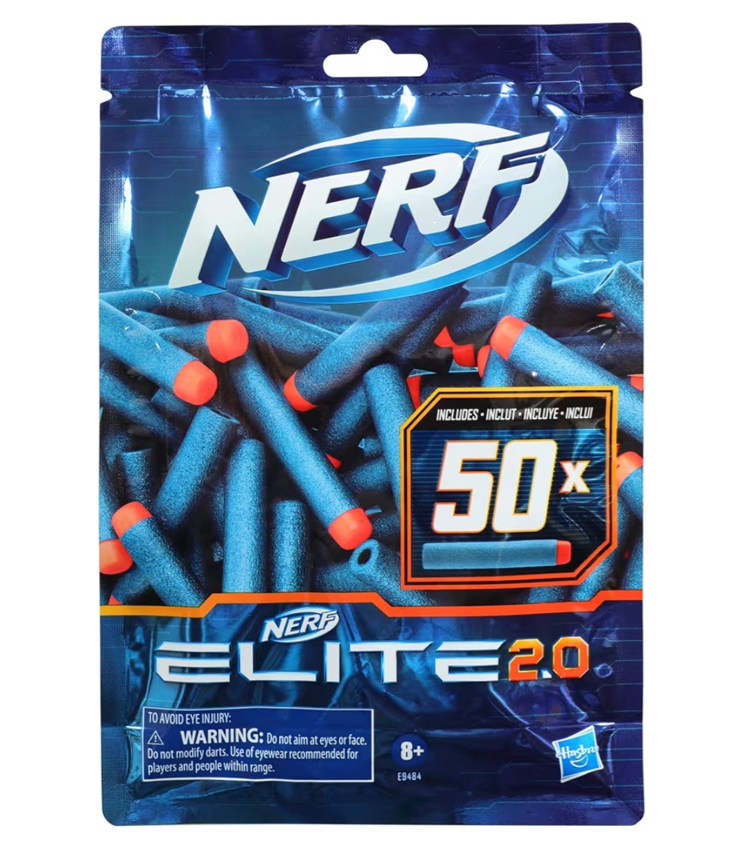 Nerf Elite 2.0 50-Dart Refill Pack, 50 Foam Darts Compatible with All Official Blasters That Use Elite Darts (Pack of 2)