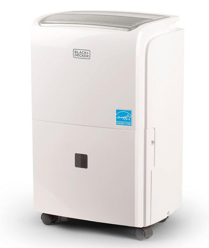 BLACK+DECKER 1500 vk. vt. Ontvochtiger vir Medium tot Groot Ruimtes en Kelders, Energy Star Gesertifiseer, Draagbaar, BDT20WTB