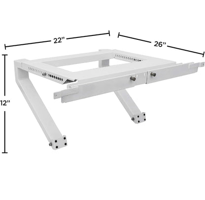 Top Shelf TSB-2438 Universele Swaar Diens Venster Lugversorger AC Ondersteuningshakie - Dra Tot 225 lbs., Geen Boorwerk of Gereedskap Nodig, Wit