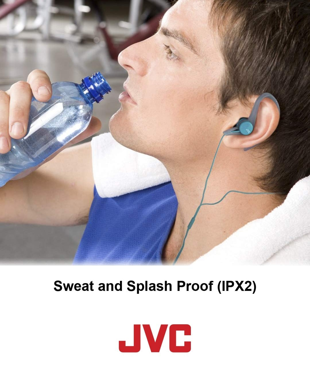 JVC HAECX20A Sportknip Binne-oor-koptelefoon, Blou