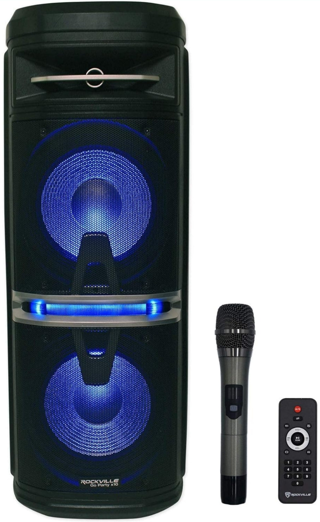 RockvilIe Go Party X10 Street Performer Performance Battery Speaker+Guitar Input