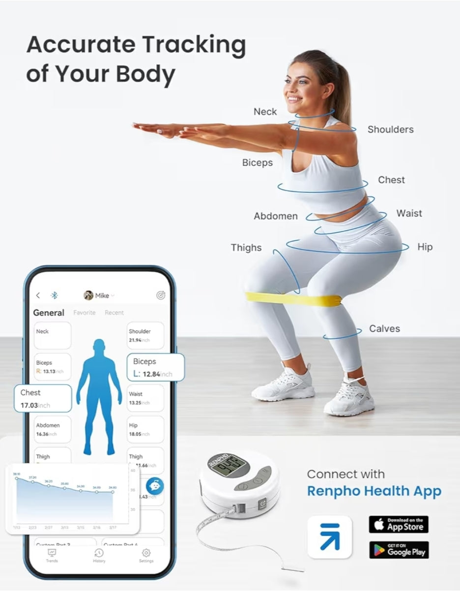 Food Scale with Nutritional Calculator and Body Measuring Tape