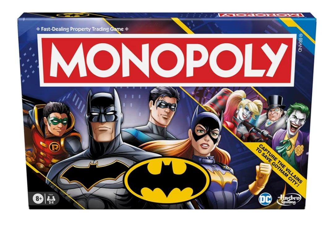 Monopoly Batman Edition Board Game - Strategy Games for Kids and Adults