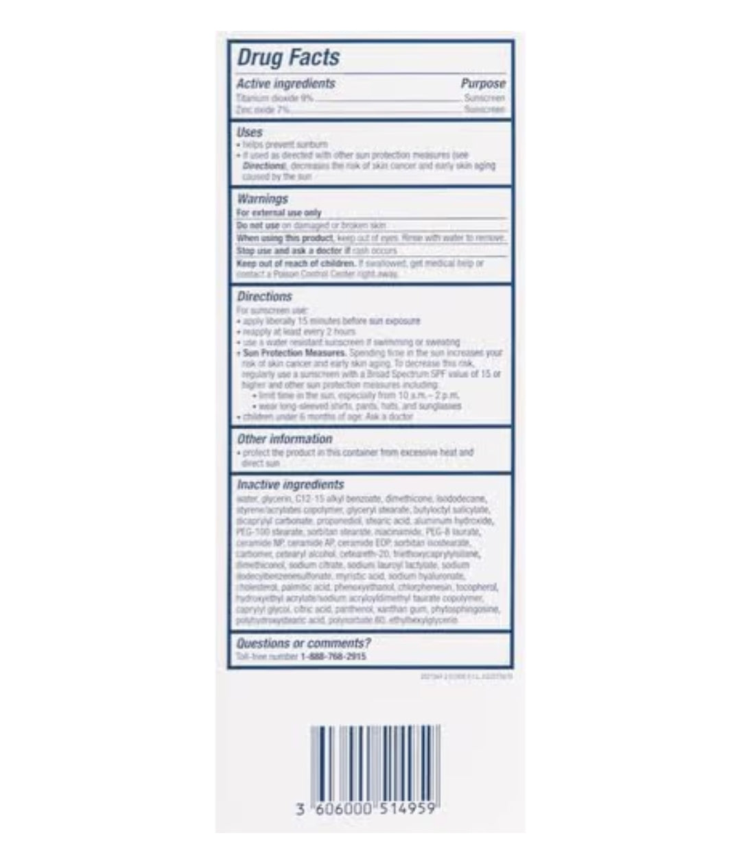 CeraVe 100% Minerale Sonbrandroom SPF 50, Gesigsonbrandroom met Sinksoksied en Titaandioksied, Hialuronzuur + Niasienamied Reisgrootte (2.5 oz)
