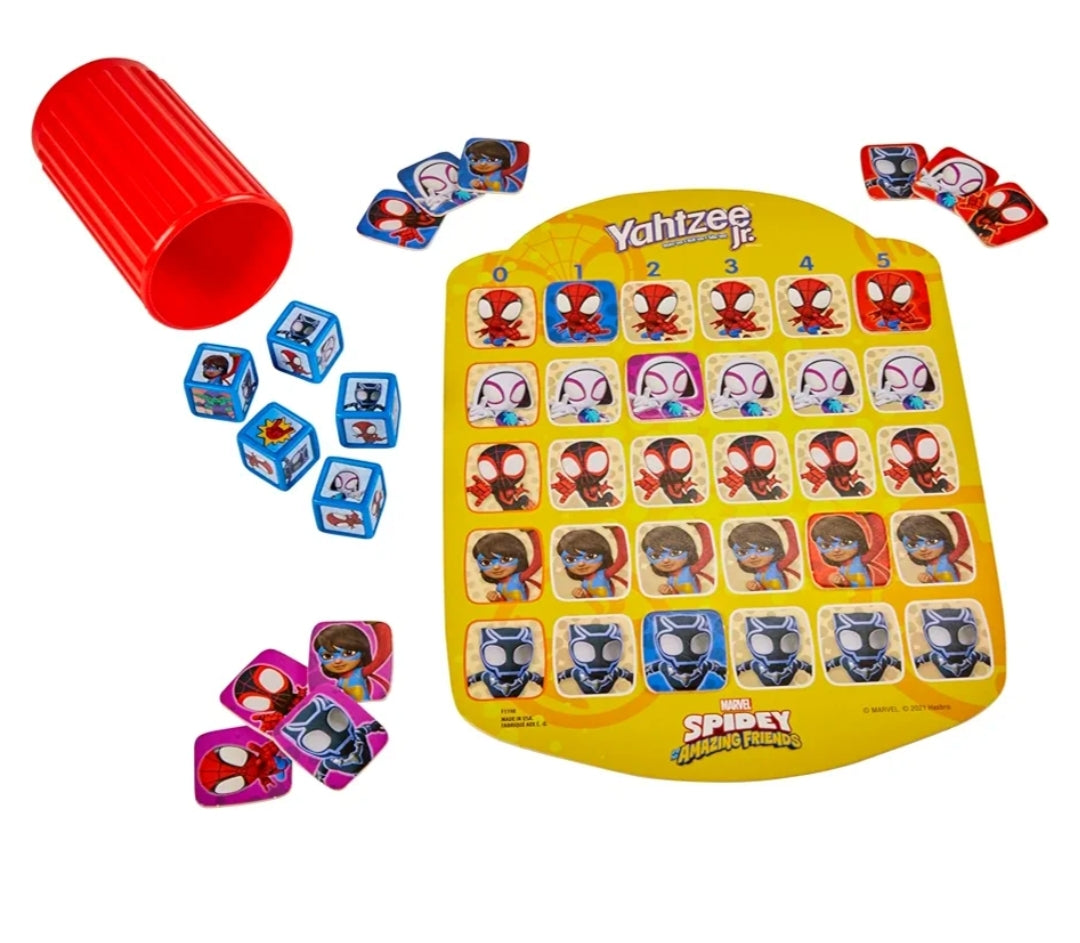 Hasbro Gaming Spidey and His Amazing Friends Yahtzee Jr.Marvel Edition Board Game